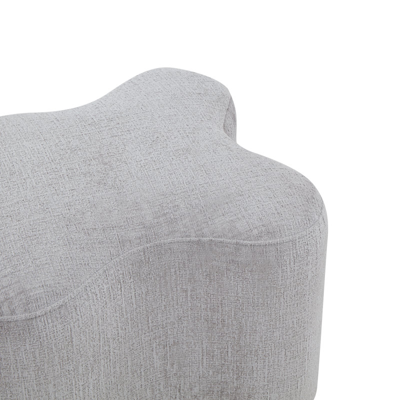 Banc en chenille Sellma, Gris chenille