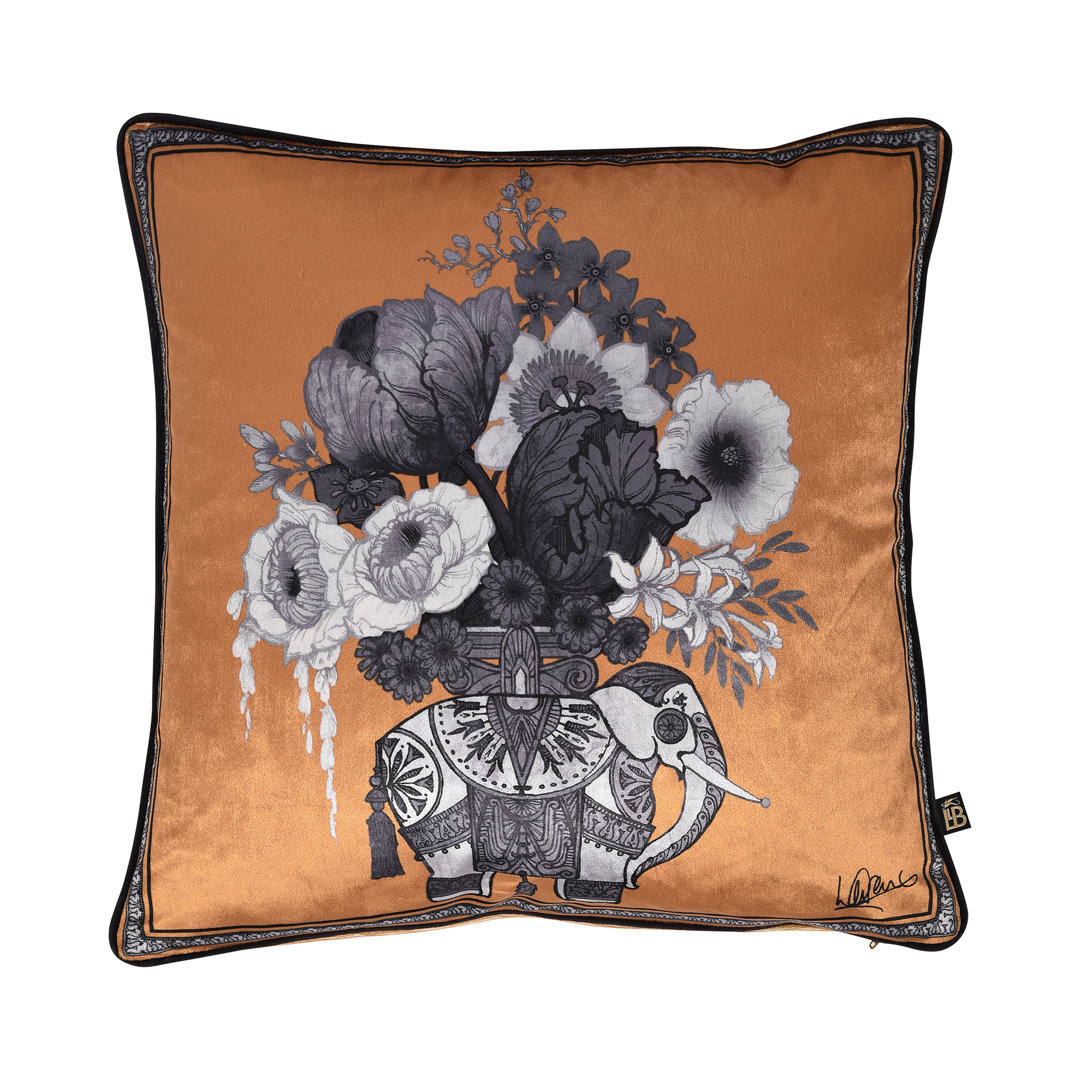 Generou Elephant Animal Print Square Scatter Cushion Cushion With Filling