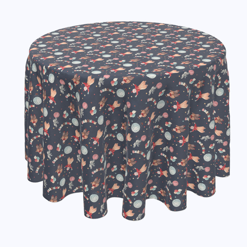 Wansley Geometric Round Tablecloth, 108" x 108"