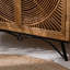 Armoire de rangement domestique en rotin tressé