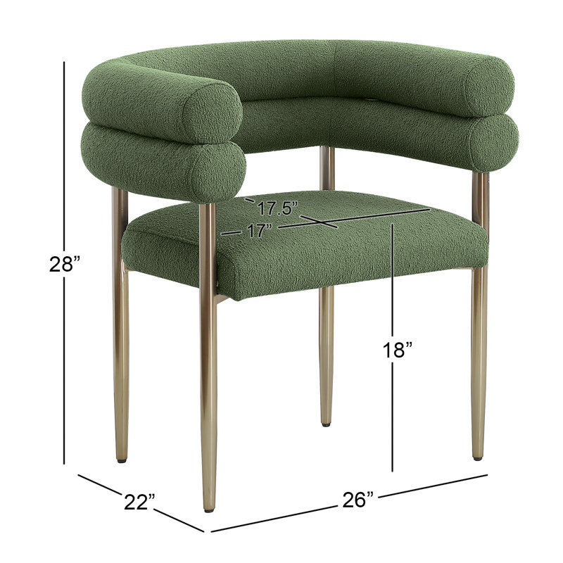 Chaise d'appoint Chousein Boucle, Vert