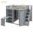 Full Size Loft Bed with Desk, Wardrobe & Shelves, Storage Loft Bed Frame, Gray