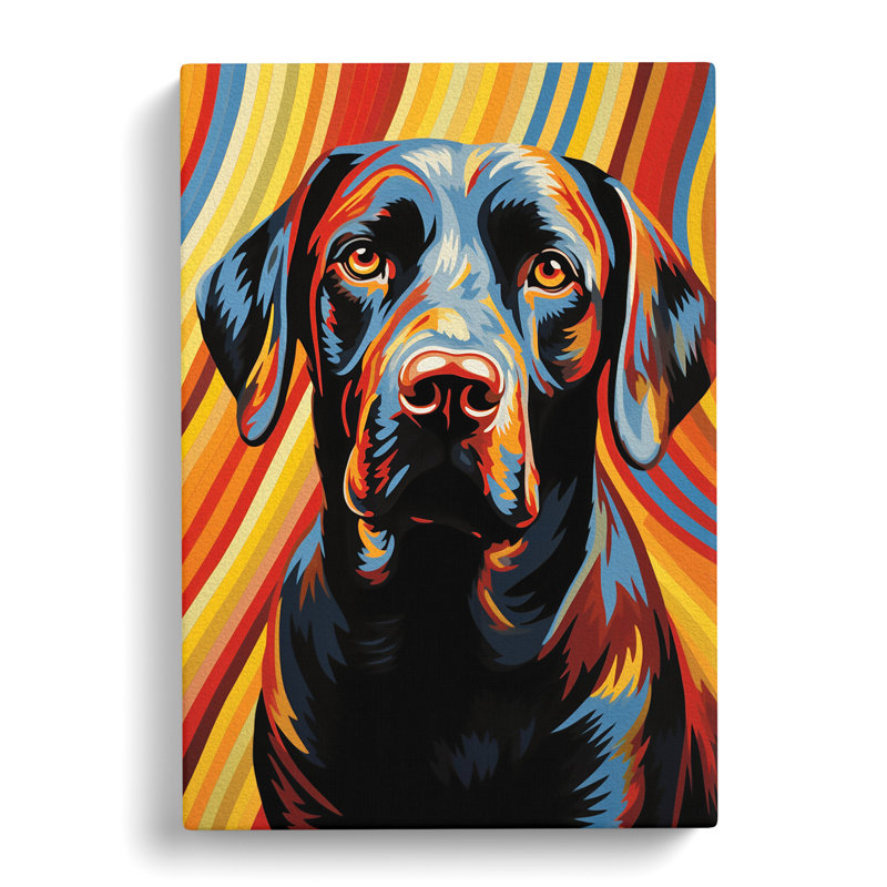 Labrador Retriever Op No.3 - Single Picture Frame Print, 60cm H x 40cm W x 3cm D