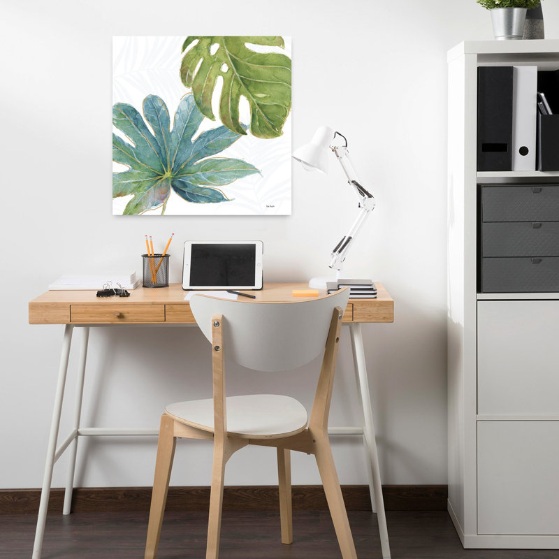 Art tropical tropical, rosé tropical, paysage de palmier, H 18 po x l 18 po