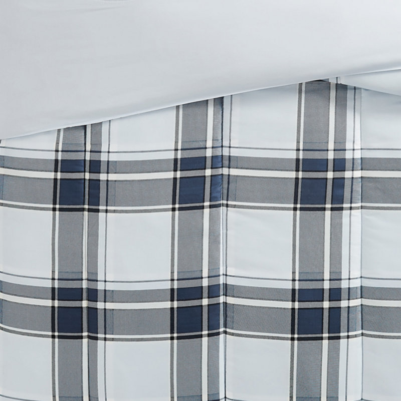 London Fog Nottingham Plaid Comforter Set, King Comforter + 2 King Shams