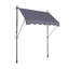Auvent de porte de patio protégé - Parasol de 118 po avec couvercle et ensemble de hauteur réglable