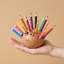 Boîte à crayons en bois noir noyer
