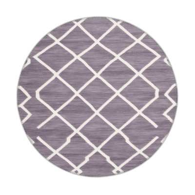 Tapis intérieur et extérieur rose Trellis