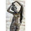 Sculpture de femme nue et nymphette avec chérubin 15 po x 6 po Moreau