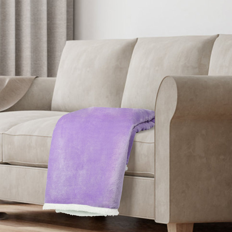 Quilted Throw Blanket, Purple