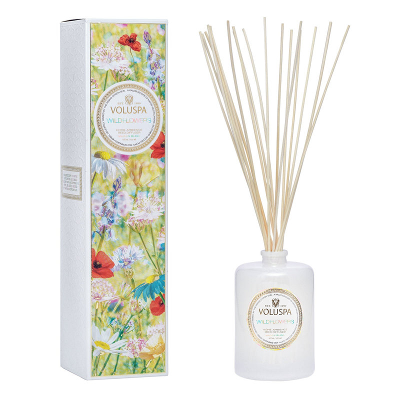 French Linen Reed Diffuser, White, Plant/Floral