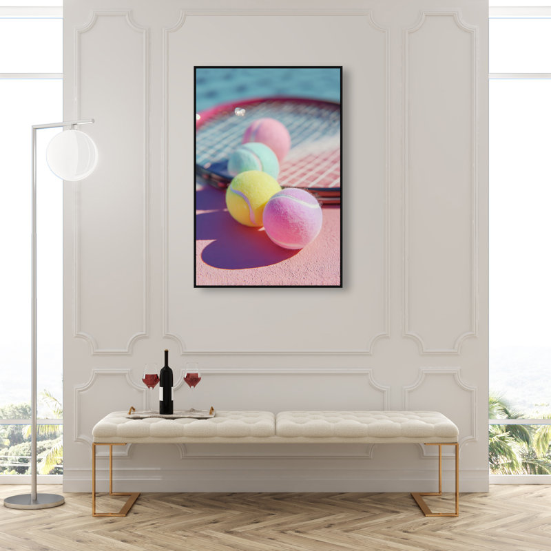 Candy Court Print by Oliver Gal, 25"H x 17"W, Black Floater Frame