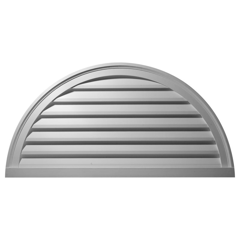 Half Round Gable Vent Louver, Non-Functional