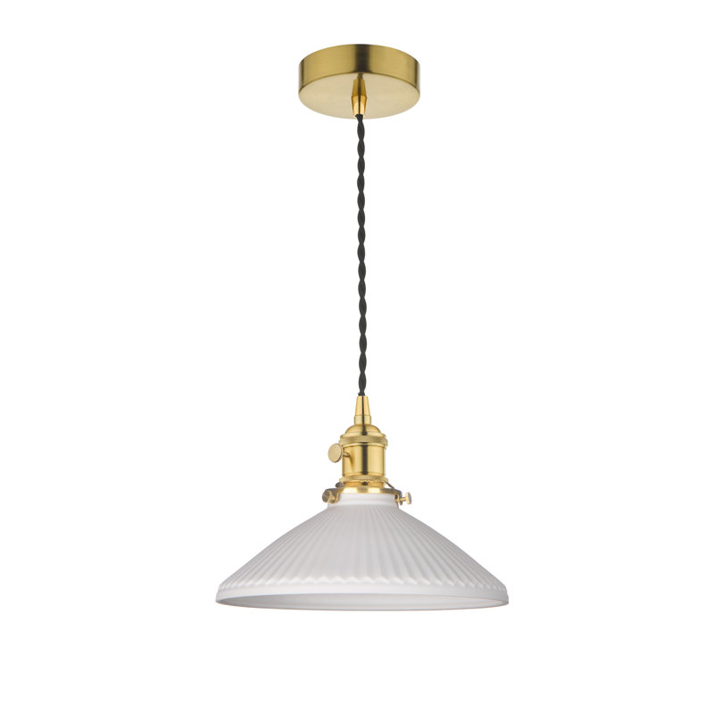 1 - Light Pendant, Natural Brass