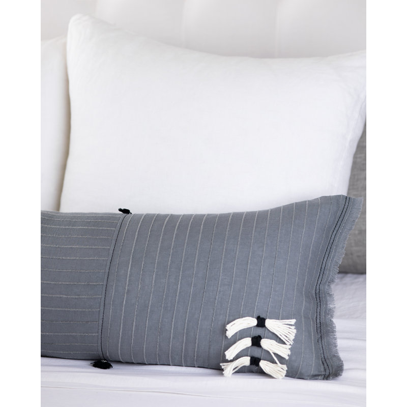 Cambria Linen Bolster Pillow Cover & Insert