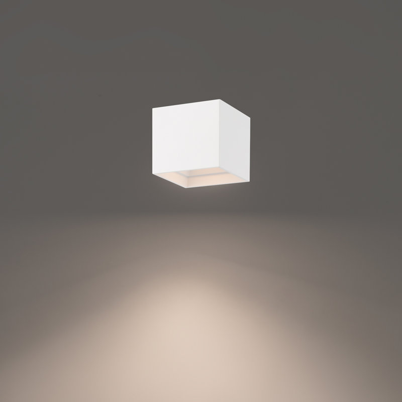 Kube Glass LED Flush Mount, 3000K, White