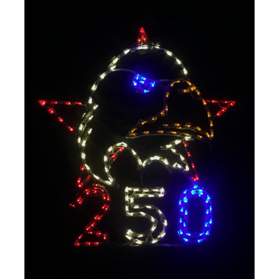 Figurine lumineuse patriotique de l'America 250