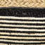 Ensemble de 3 paniers de rangement rayés brun et noir avec bordure tressée 17 po