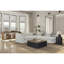 Console Waterfall - café au lait, placage, accents métalliques, design moderne plus doux, bois massif +, 72 po de profondeur x 15 de largeur, 30 po de hauteur, 73 lb captivant