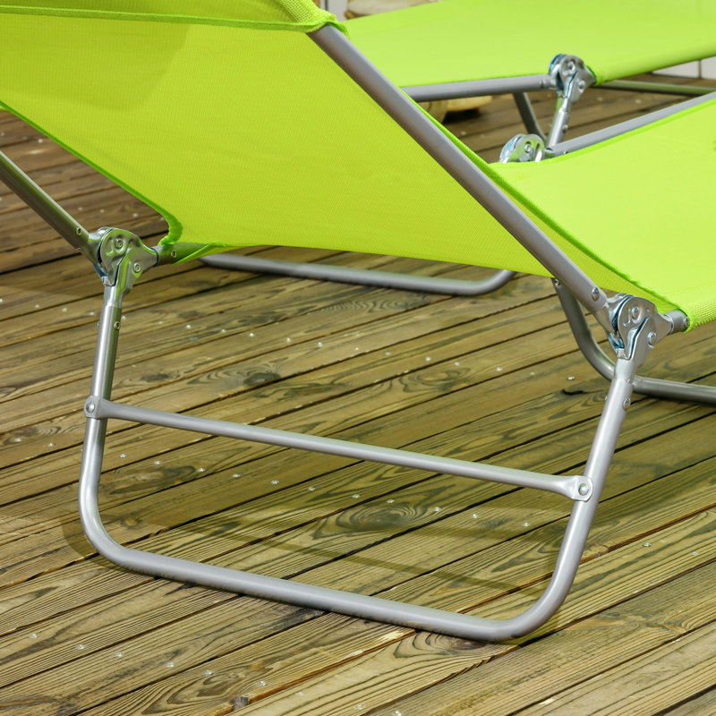 Chaise longue rembourrée Luchia, Vert