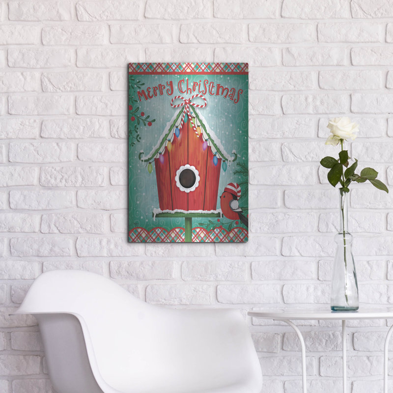 «Christmas Birdhouse» par Mollie B Art, H 24 po x l 16 po