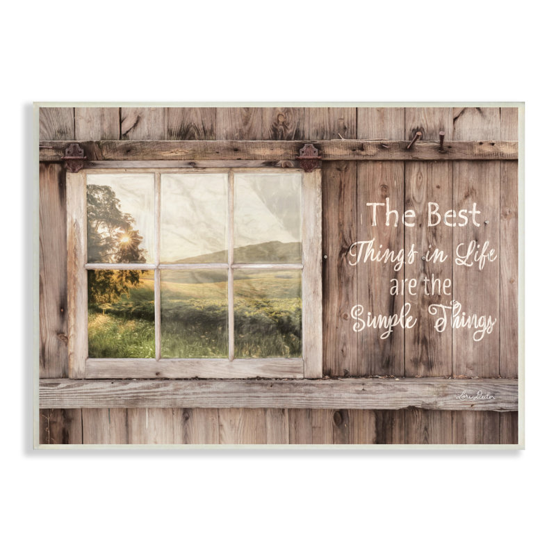 «Simple Things Rustic Barn Window Distress», photographie, H 12 po x l 18 po x P 0,5 po, Plaque murale