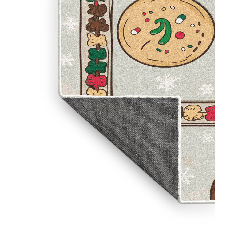 Tapis de vacances The Holiday Aisle® Cookies, Tapis de couloir 2 pi x 4 pi