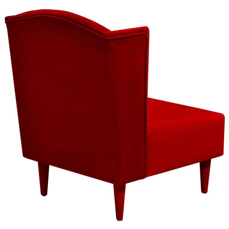 Pepi Upholstered Wingback Chair, Red