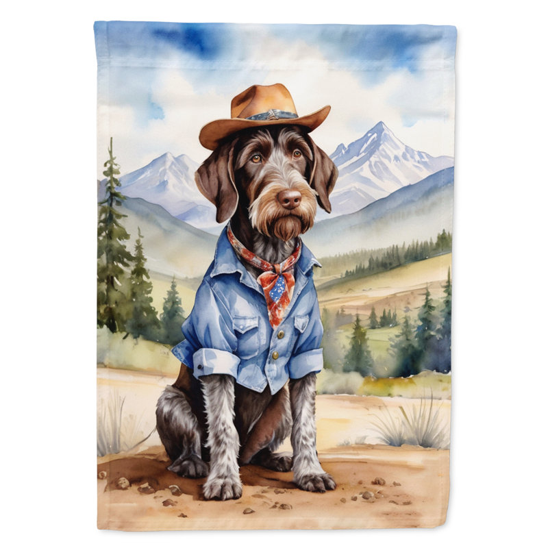 Drapeau Cowboy Welcome House, Braque allemand à poil dur