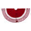 Handmade Felt Christmas Tree Skirt - Red Scandinavian Design - 60"
