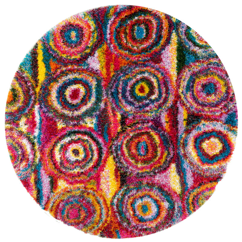 Abstract Area Rug, Round 160cm