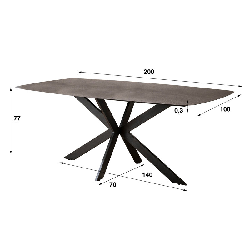 Akeila Metal Dining Table