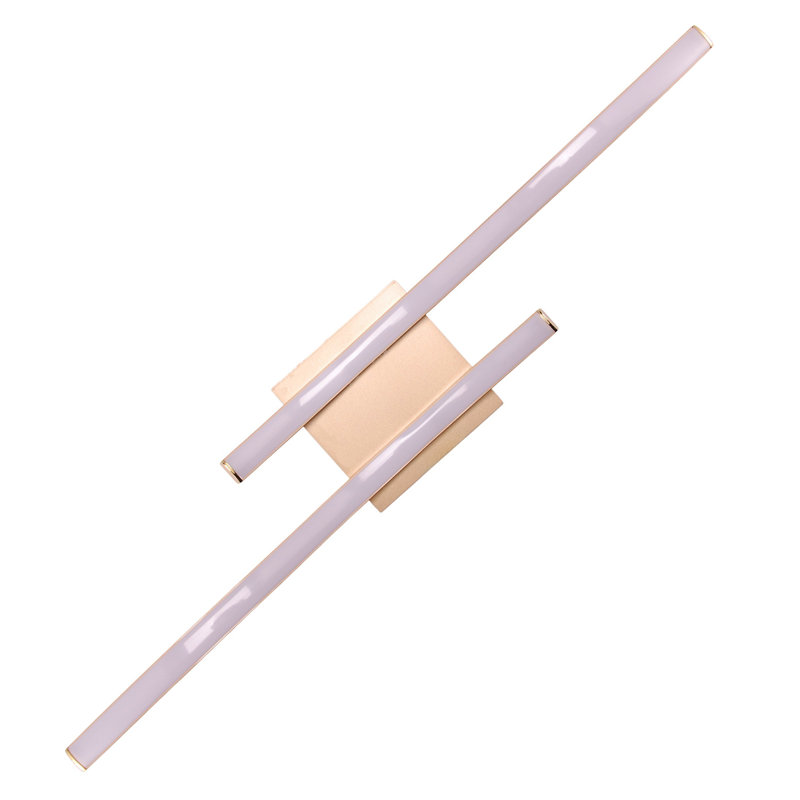 LED Semi Flush Mount, Brushed Gold