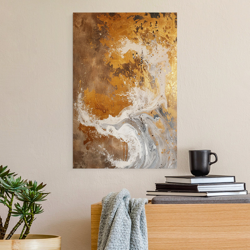Série ABSTRACT CD XXXV - Impression sur toile seulement - NON-CADRE, H 36 po x l 24 po
