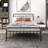 Victorian Style Metal Platform Bed Frame Queen Size White, Ornate Scrollwork Headboard Footboard with Under Bed Storage, No Box Spring Needed Elegant Bedroom Furniture-859751793-859751795