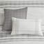 Ensemble d'édredon surdimensionné 6 pièces en jacquard de coton blanc / gris grand-121771442