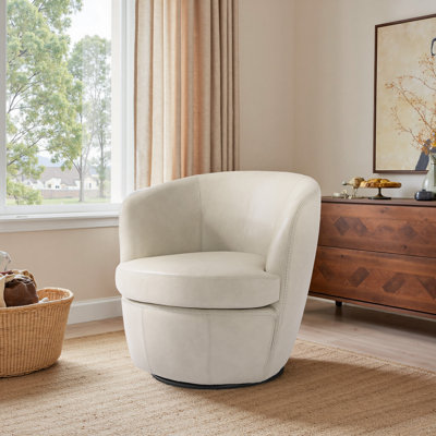 Aunna 81Cm Wide Swivel Barrel Chair