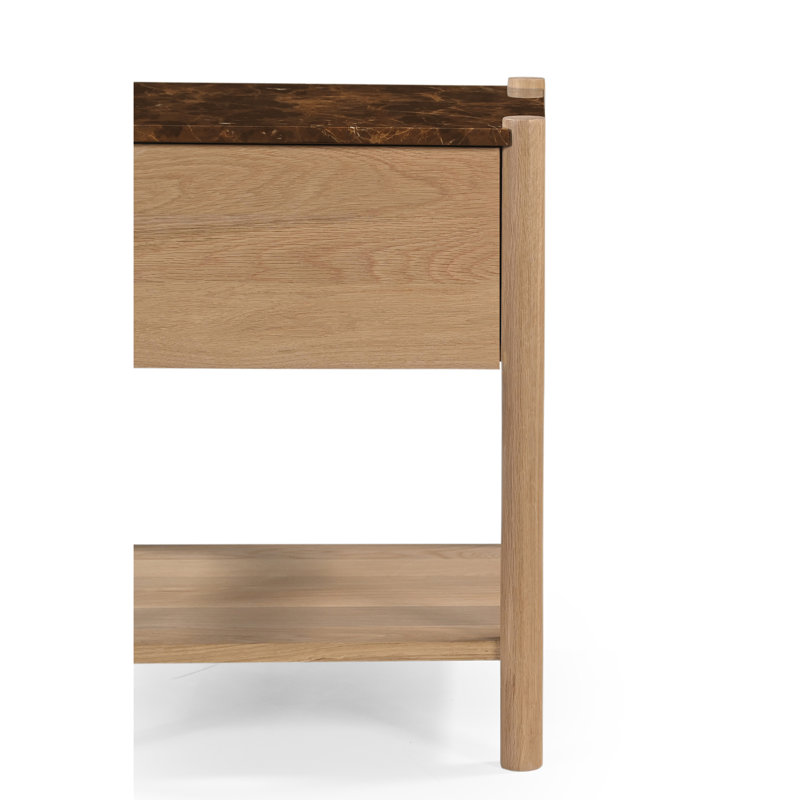 Elio 1 - Drawer Solid Wood Nightstand
