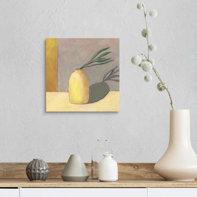«Yellow Vase I», art mural sur toile