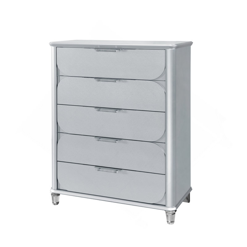 Commode argentée LAURA