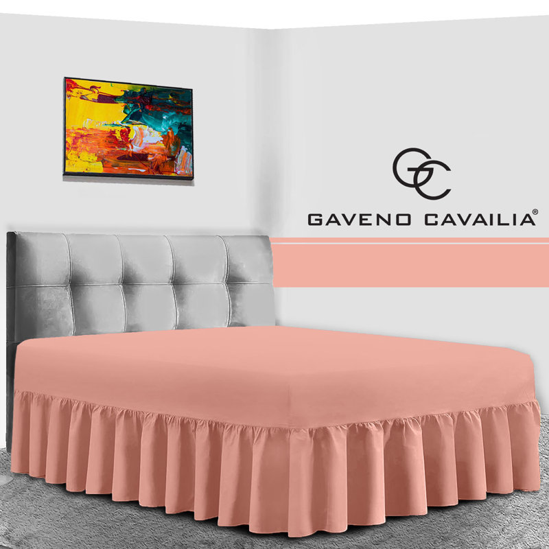 Percale Valance Sheet Polycotton Solid Colour Bed Sheet Single Double King Super King Machine Washable High Quality, Pink