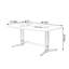 Bureau en bois massif rose en acier inoxydable-1400158558