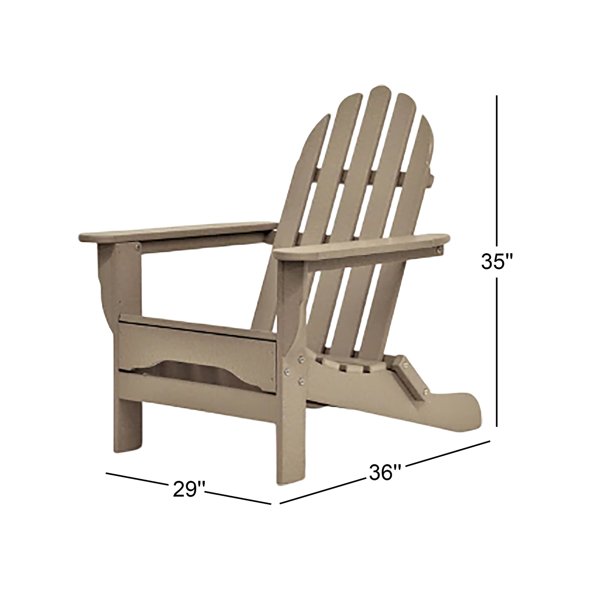 Brunt Outdoor Adirondack Set, Weathered Wood
