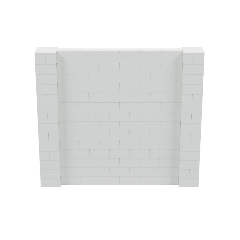 Ensemble mural de blocs géants 7 'T, H 84 po x L 96 po, Gris clair