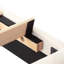 Lit plateforme tapissier en tissu, support à lattes en bois massif, facile à assembler, beige, confortable et élégant-860575849-860575852
