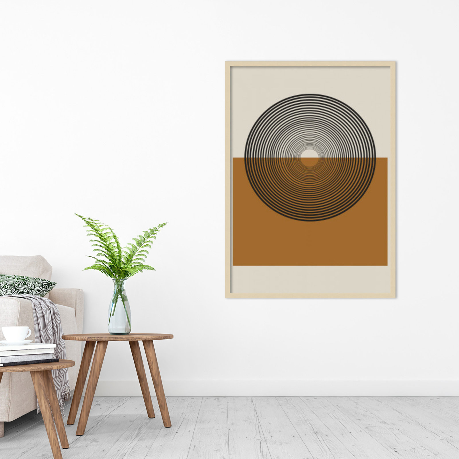 Retro Landscape by The Miuus Studio, Brown, 41" H x 30" W x 1" D