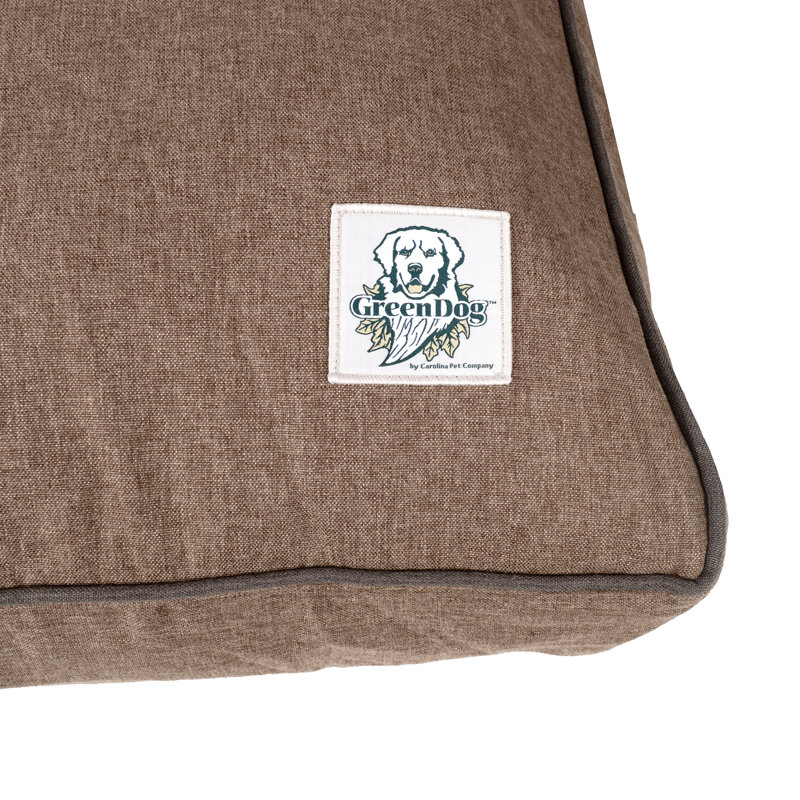 Lit pour chien avec housse amovible GreenDog Luxe Neutral Pet Napper , Café, Grand (l 42 po x P 30 po x H 4 po)