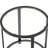 Glass End Table,Black Side Table For Bedroom,living Room, Balcony