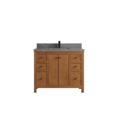 Ensemble de meuble-lavabo simple 42 po Chicago Teak
