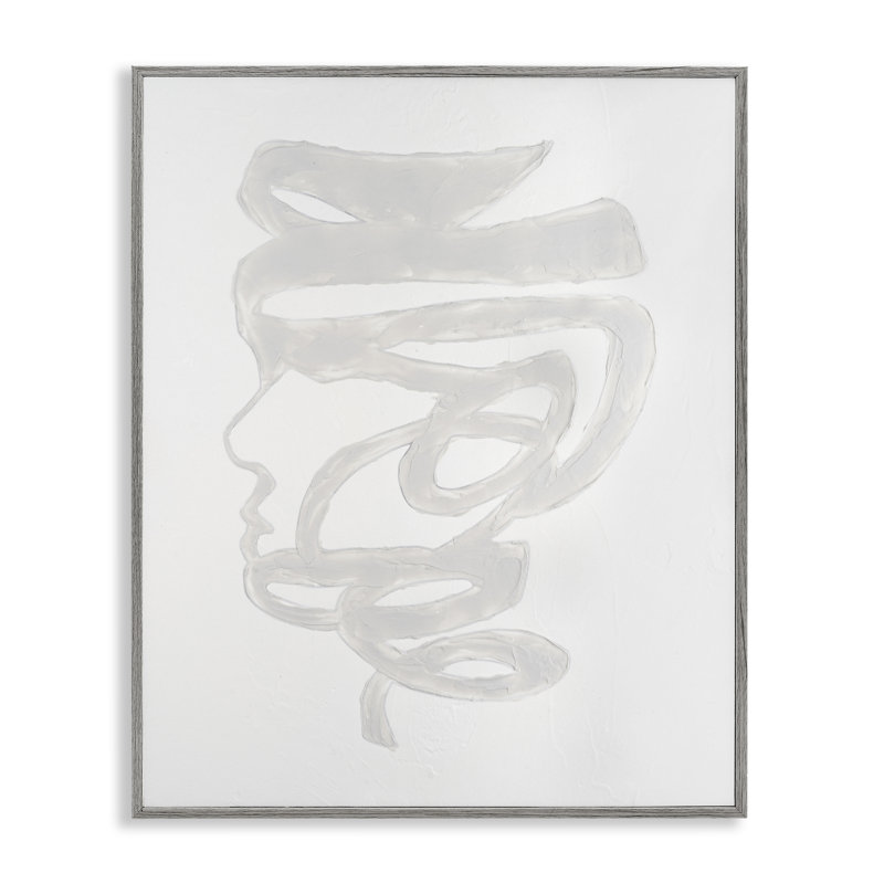 Portrait en spirale monochrome, estampe numérique, design par Vanna Lam, H 30 po x l 24 po, Estampe numérique Farmhouse